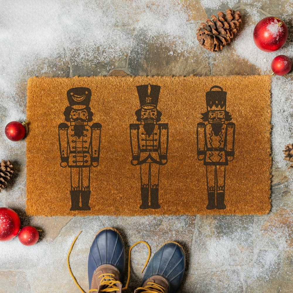 Three Nutcrackers Coir Mat, 36"x24" | Plow & Hearth