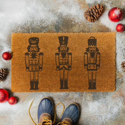 Three Nutcrackers Coir Mat, 36"x24" | Plow & Hearth