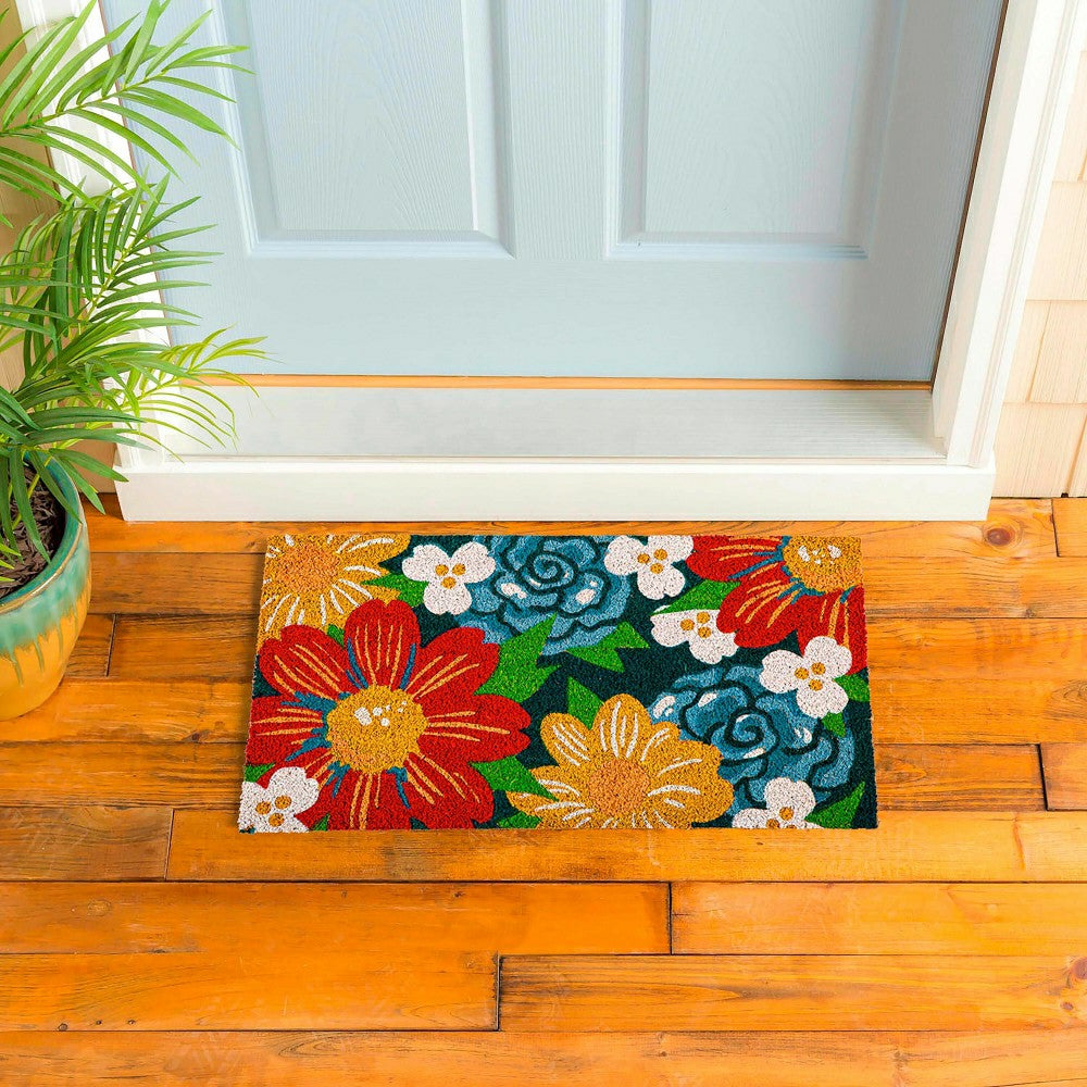 Big Bold Florals Coir Mat | Plow & Hearth