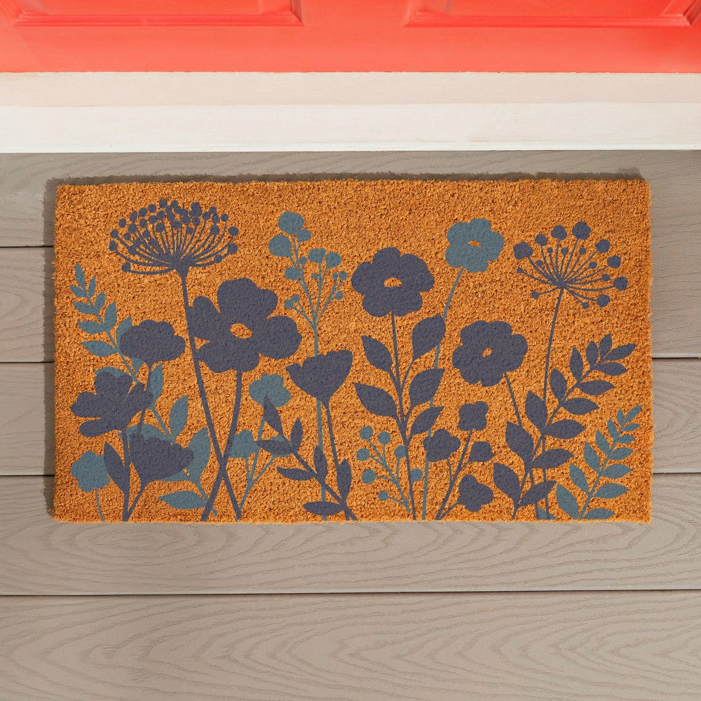 VivaStyle Gilded Meadow Coir Mat, 30"L x 18"H | Plow & Hearth