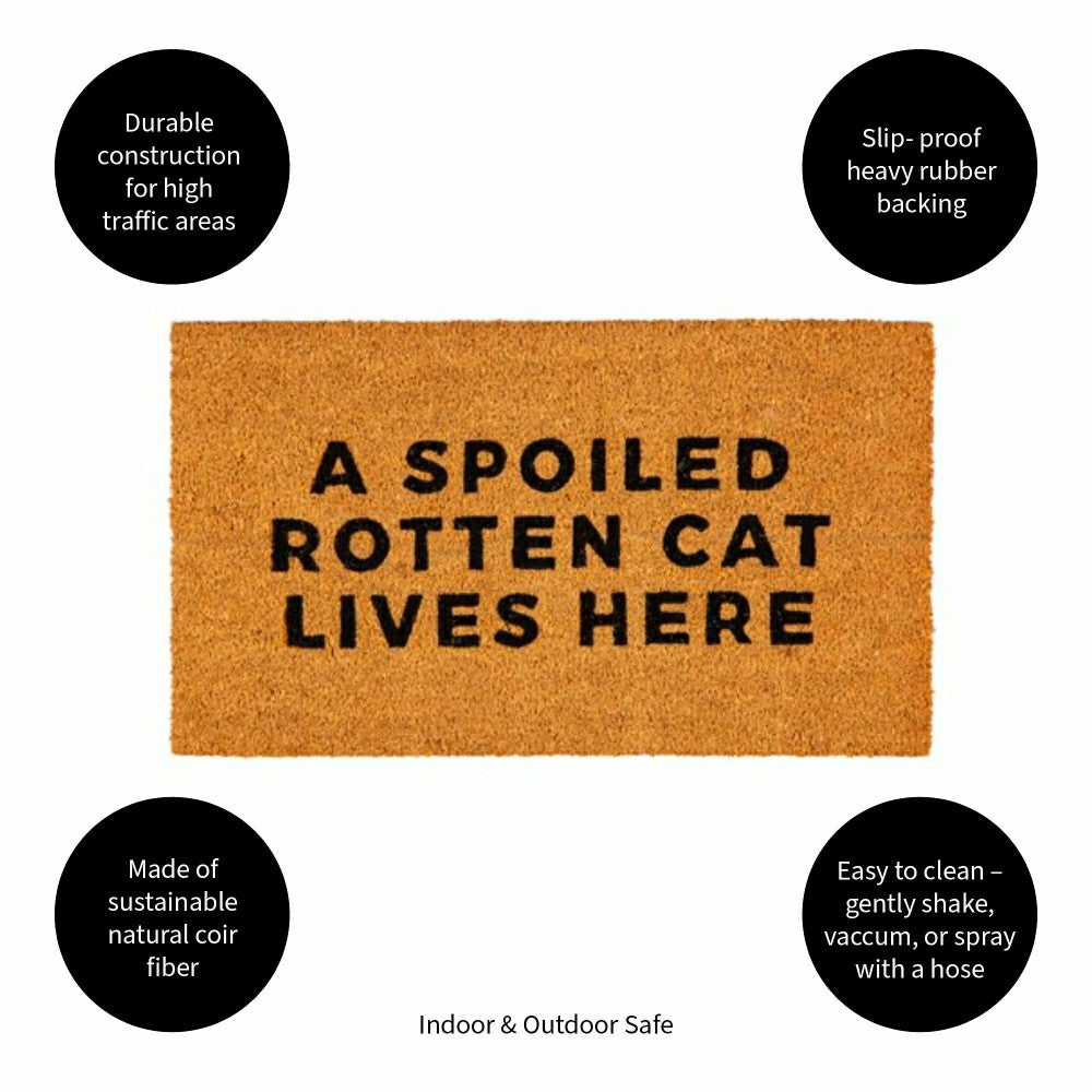 A spoiled rotten cat Coir Mat | Plow & Hearth