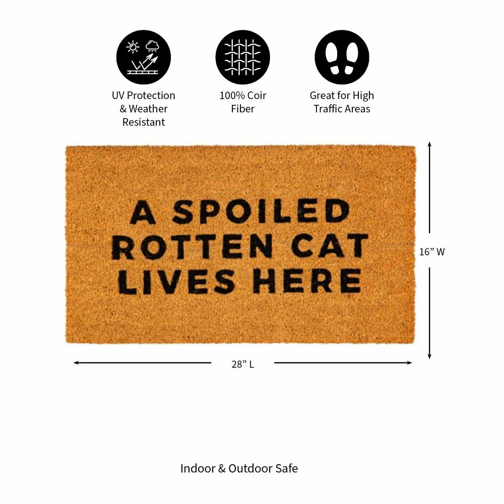 A spoiled rotten cat Coir Mat | Plow & Hearth