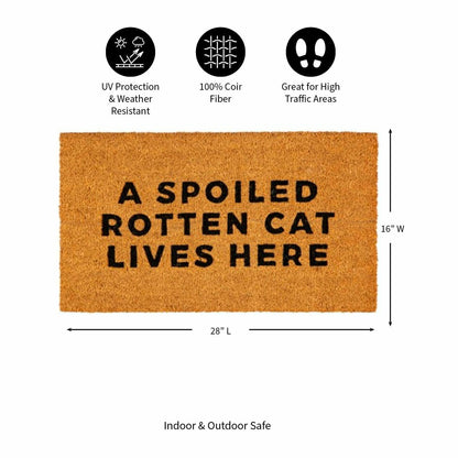 A spoiled rotten cat Coir Mat | Plow & Hearth
