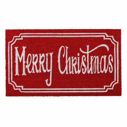 Bright Merry Christmas Coir Mat | Plow & Hearth