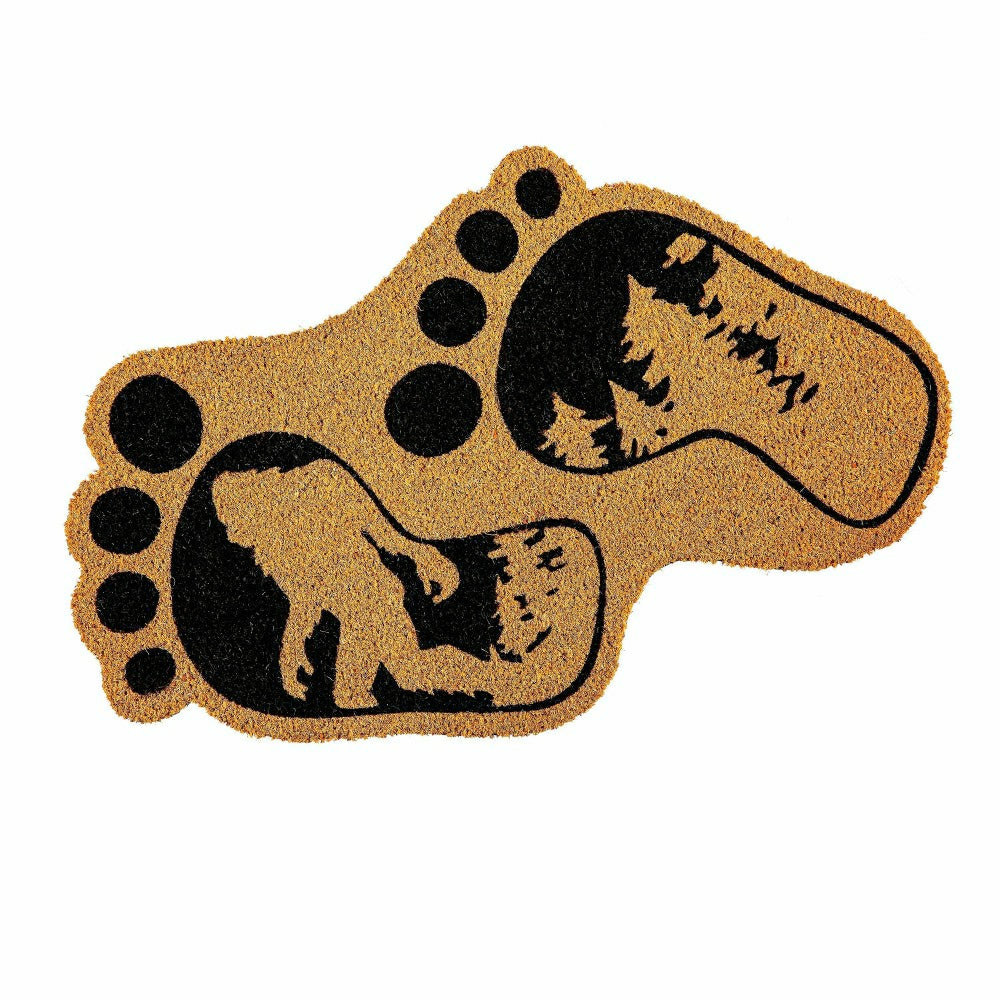 Big Foot Believe in Yourself Shaped Coir Mat | Plow & Hearth