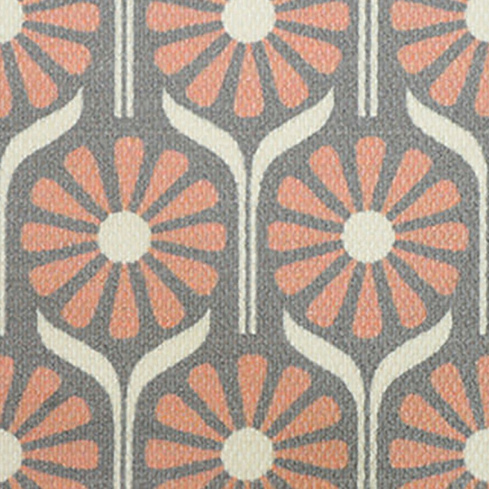 Neighburly Retro Daisies Doormat ,Pink/Grey Double Door | Plow & Hearth