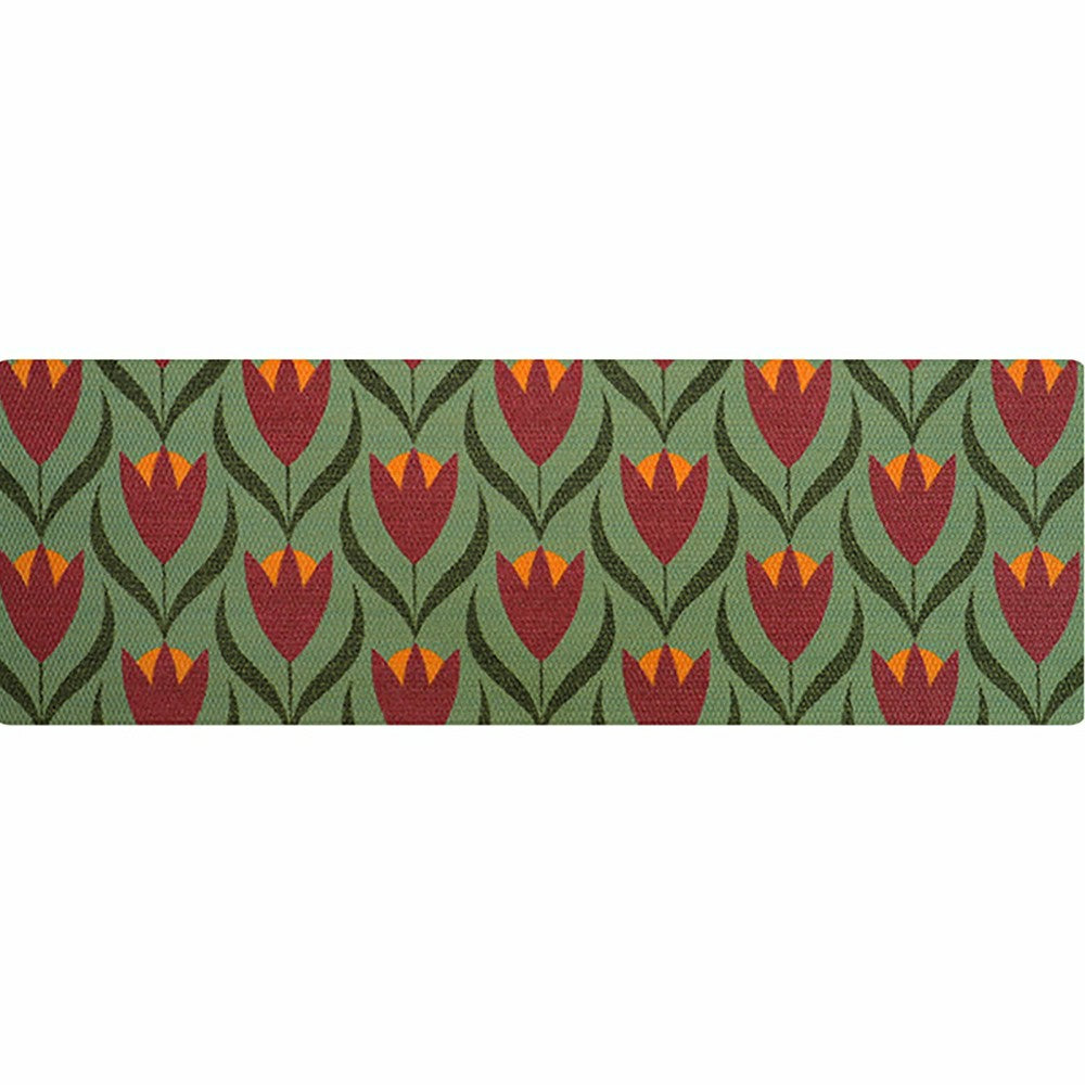 Neighburly Buttercups Doormat, Berry & Sage Double Door | Plow & Hearth