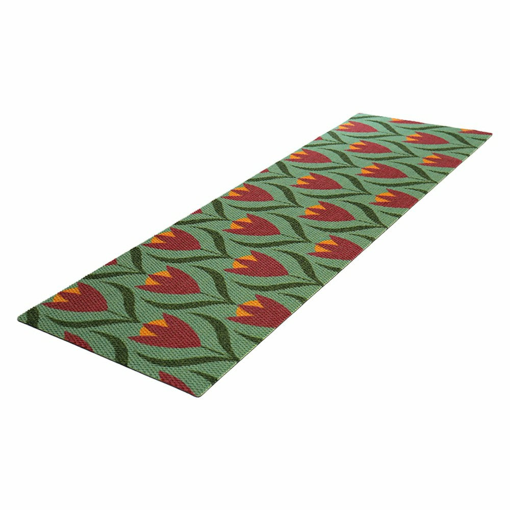 Neighburly Buttercups Doormat, Berry & Sage Double Door | Plow & Hearth