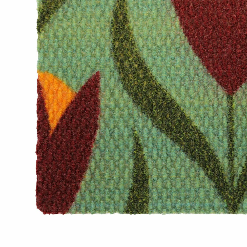 Neighburly Buttercups Doormat, Berry & Sage Double Door | Plow & Hearth