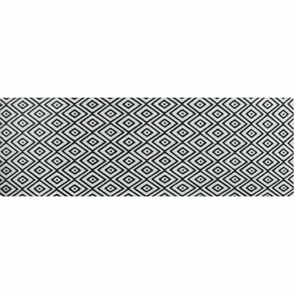 Neighburly Diamond Dot Coir Doormat, Black & White Double Door | Plow & Hearth