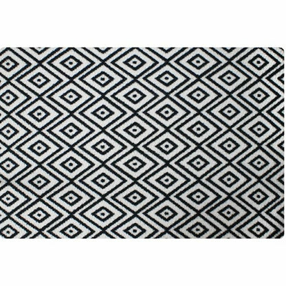 Neighburly Diamond Dot Coir Doormat, Black & White Double Door | Plow & Hearth