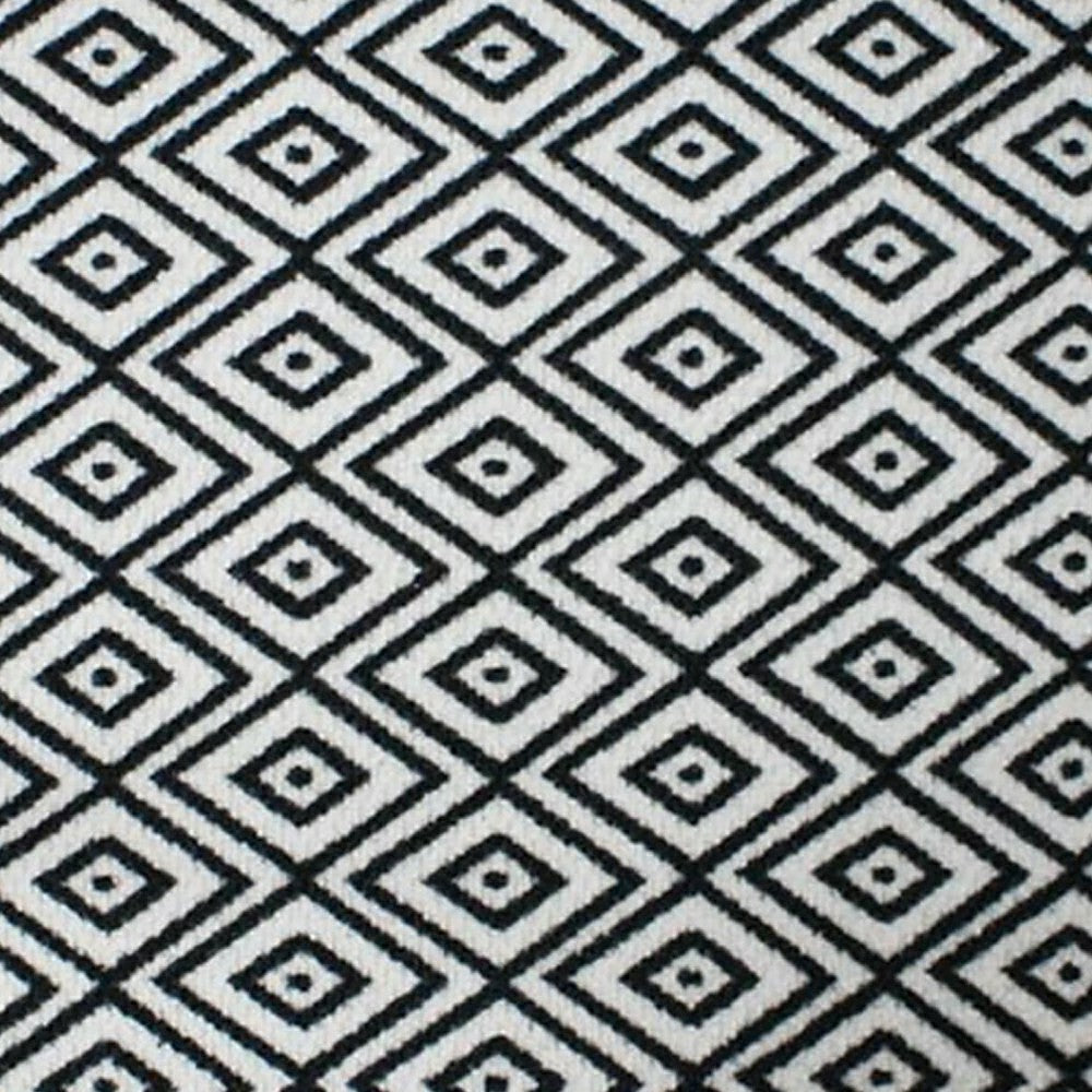Neighburly Diamond Dot Coir Doormat, Black & White Double Door | Plow & Hearth