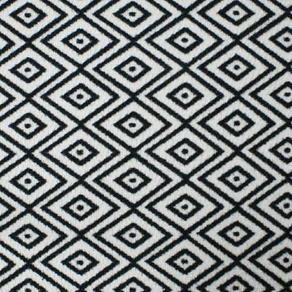Neighburly Diamond Dot Coir Doormat, Black & White Double Door | Plow & Hearth