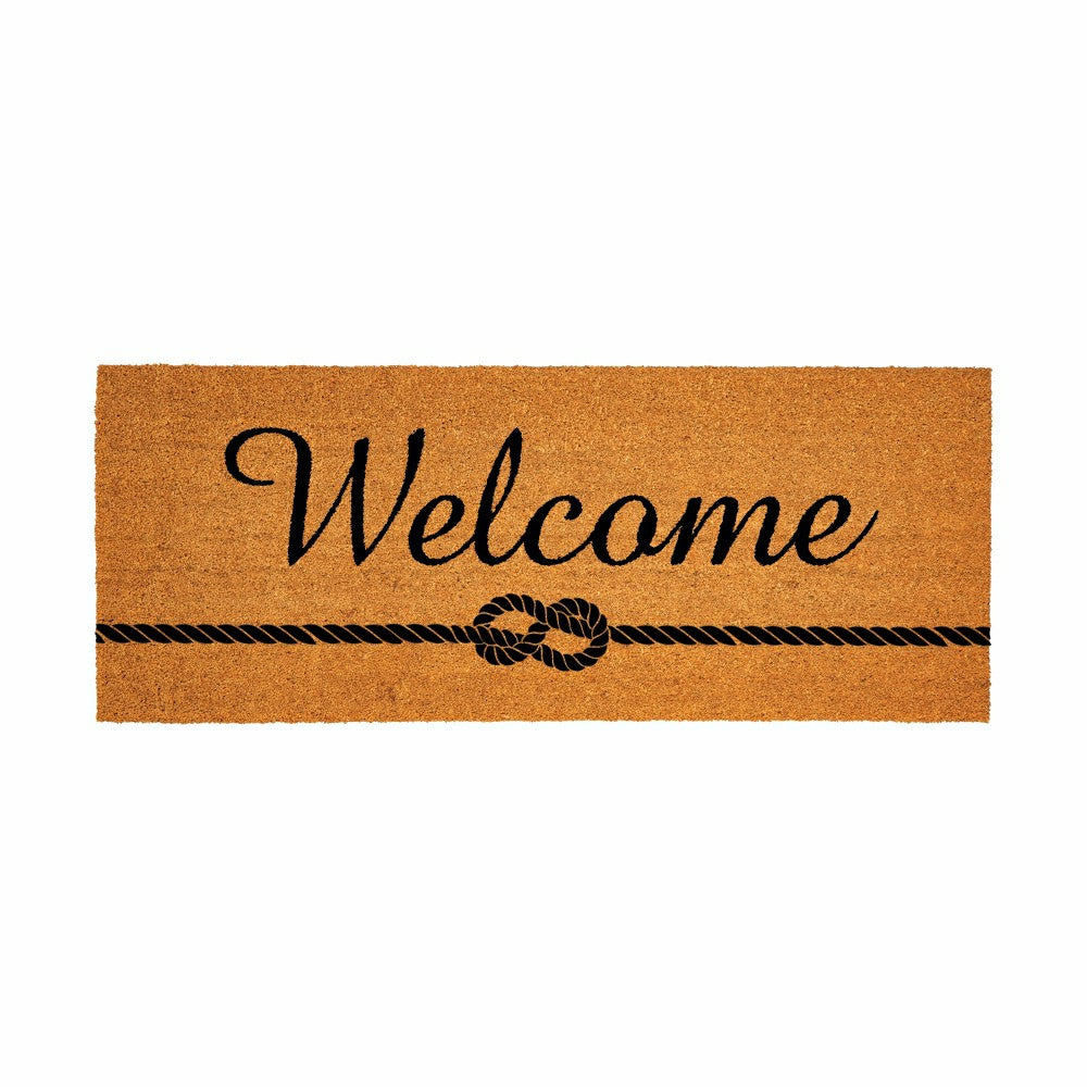Coastal Coir Mat Welcome Knot 60x24" | Plow & Hearth