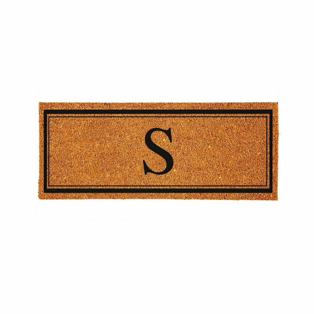 Monogram Coir Mat 60"x24", Letter S | Plow & Hearth