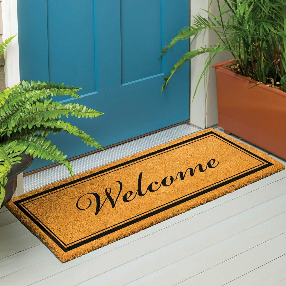 Large Format Welcome Coir Mat, 2' x 5' | Plow & Hearth