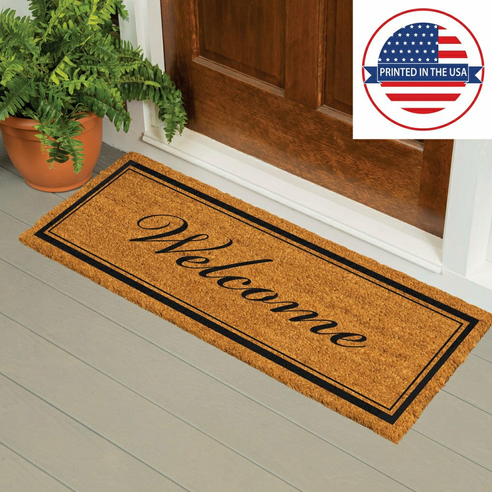 Large Format Welcome Coir Mat, 2' x 5' | Plow & Hearth