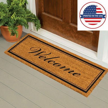 Large Format Welcome Coir Mat, 2' x 5' | Plow & Hearth