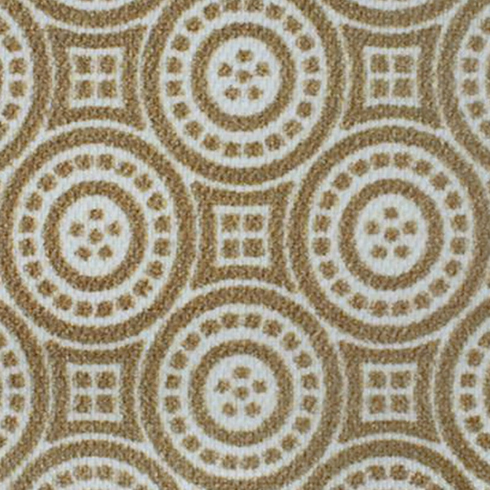 Neighburly Medallions Doormat, Coir & White Double Door | Plow & Hearth