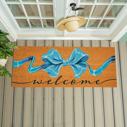 Bunny Blooms Bows & Butterfly, Coir Mat, 60"x24" | Plow & Hearth