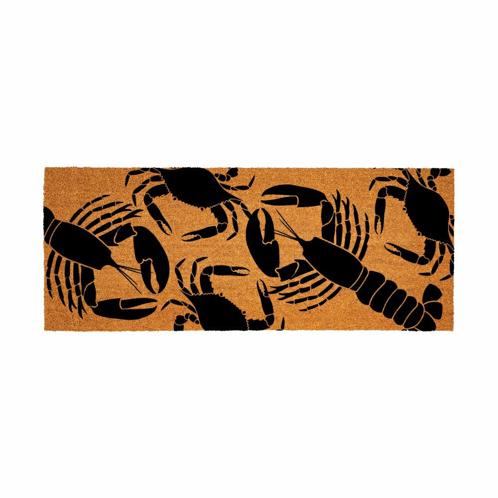 Coastal Coir Mat Lobsters and Crabs 60x24" | Plow & Hearth