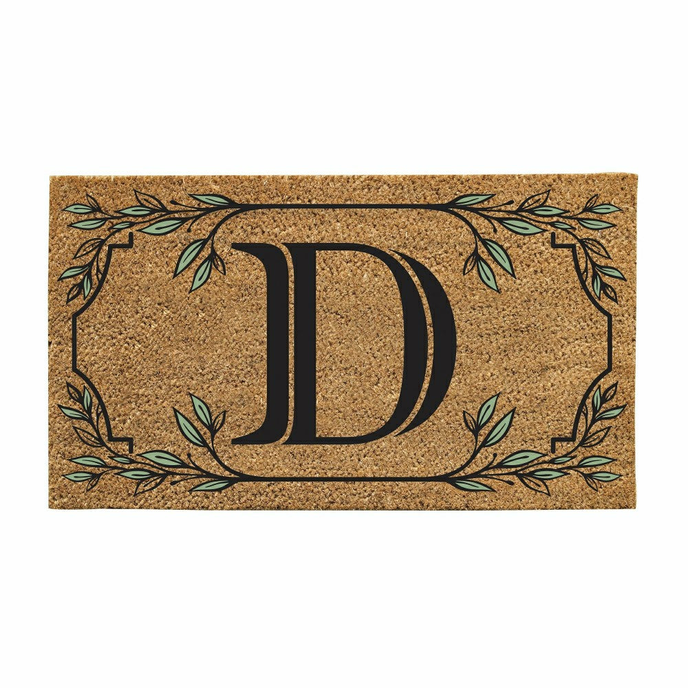 Monogram Coir Mat, Letter "D" | Plow & Hearth