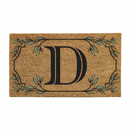 Monogram Coir Mat, Letter "D" | Plow & Hearth