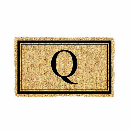 Monogram Coir Mat, Letter "Q" | Plow & Hearth