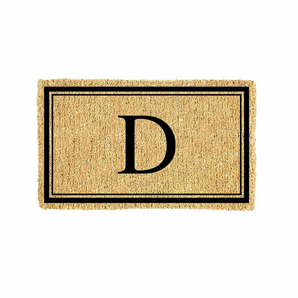 Monogram Coir Mat, Letter "D" | Plow & Hearth