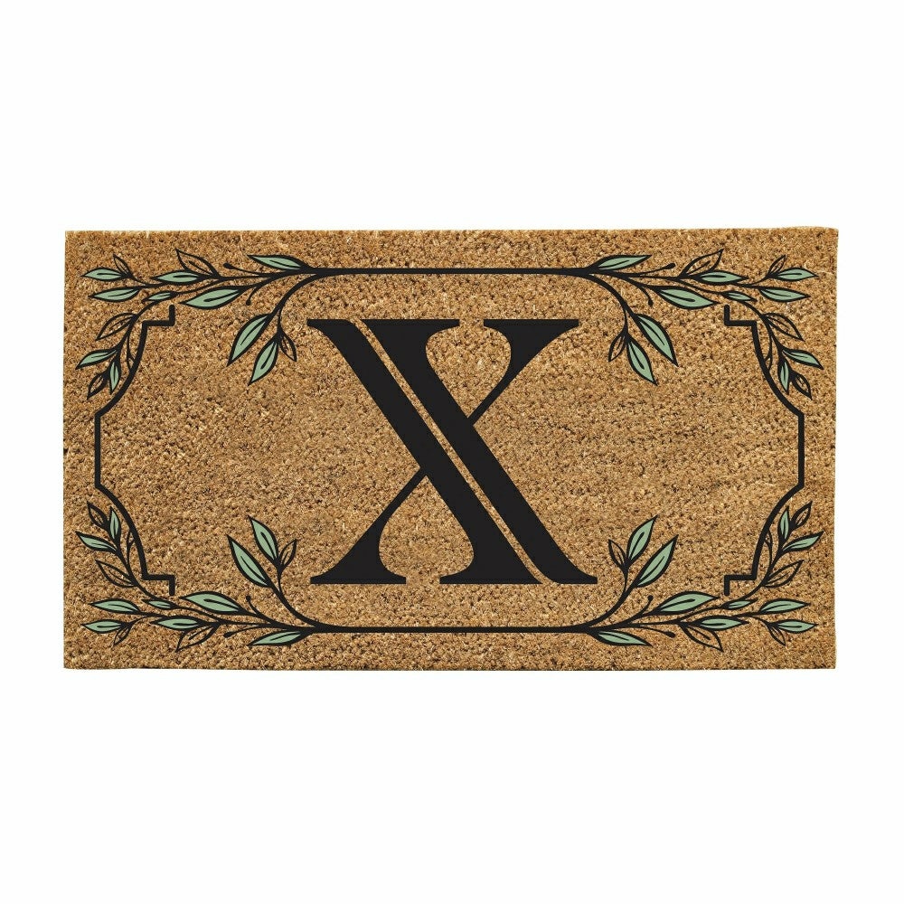 Monogram Coir Mat, Letter "X" | Plow & Hearth