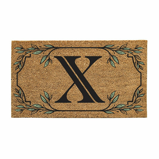 Monogram Coir Mat, Letter "X" | Plow & Hearth