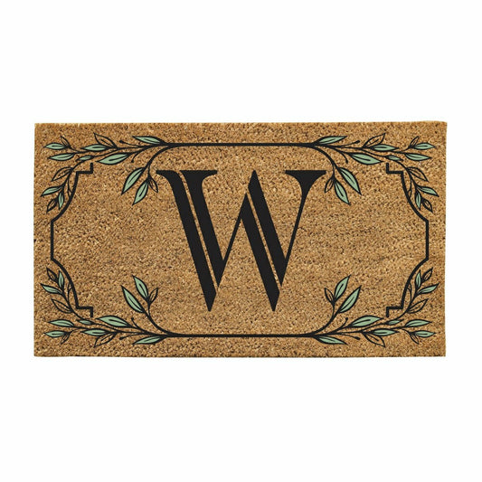 Monogram Coir Mat, Letter "W" | Plow & Hearth