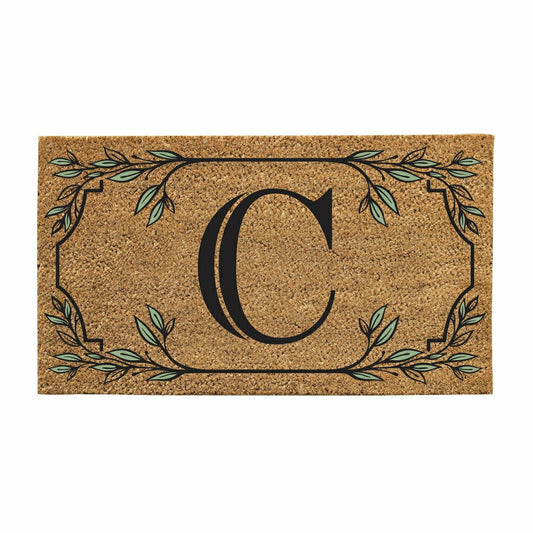Monogram Coir Mat, Letter "C" | Plow & Hearth