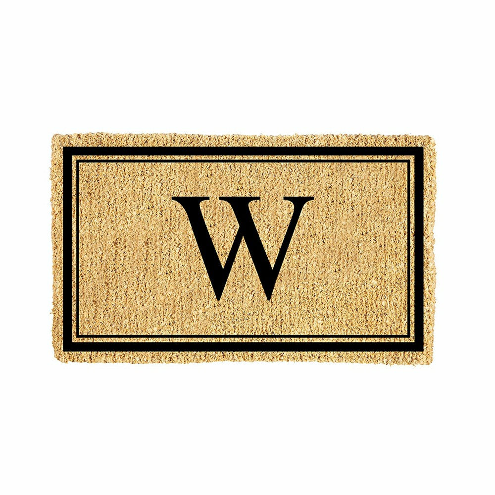 Monogram Coir Mat, Letter "W" | Plow & Hearth