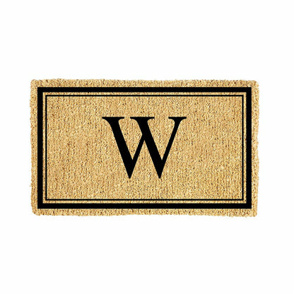 Monogram Coir Mat, Letter "W" | Plow & Hearth