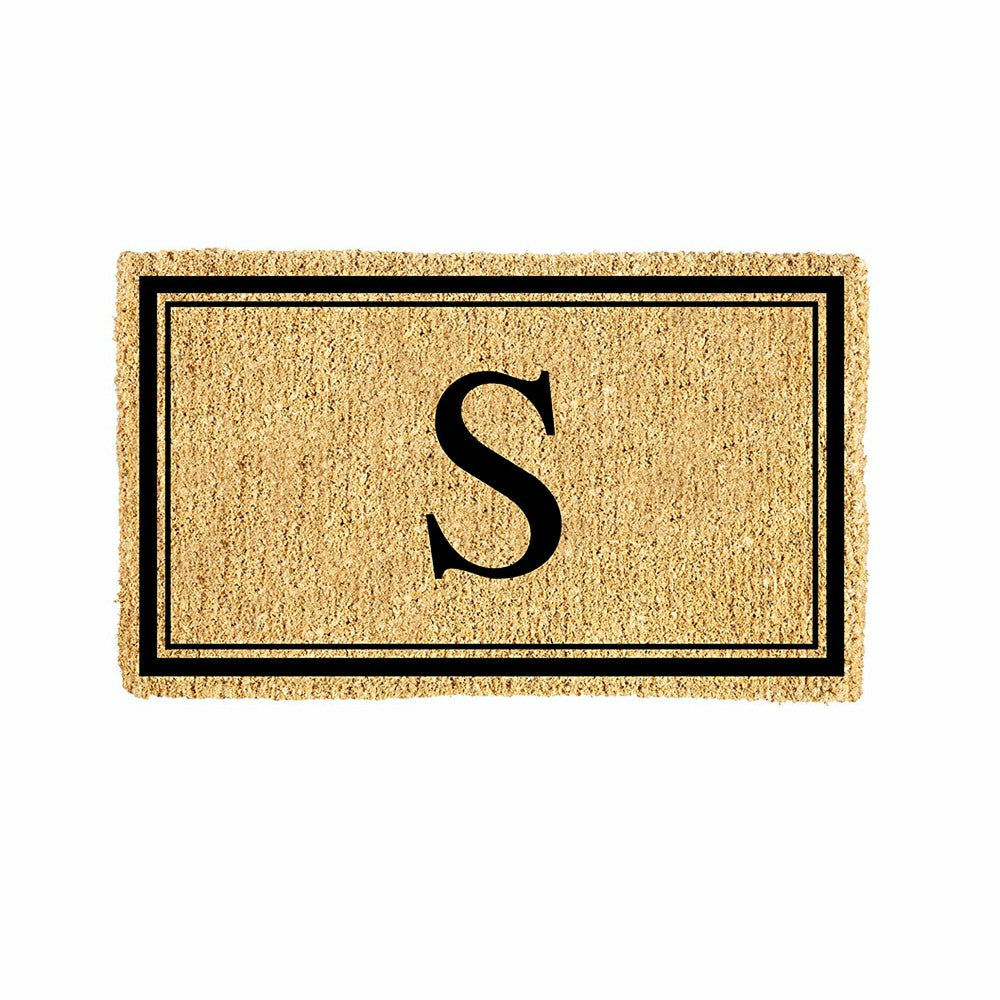 Monogram Coir Mat, Letter "S" | Plow & Hearth