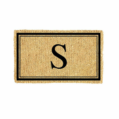 Monogram Coir Mat, Letter "S" | Plow & Hearth