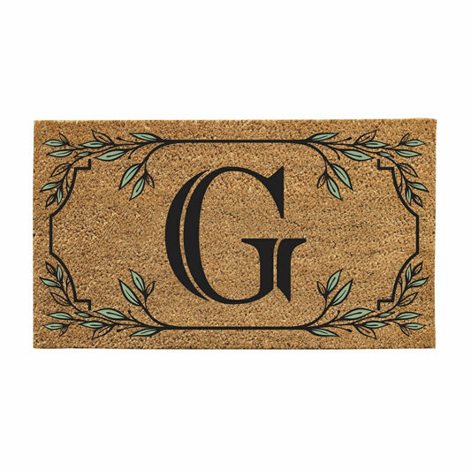Monogram Coir Mat, Letter "G" | Plow & Hearth