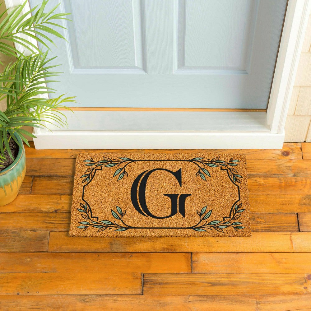 Monogram Coir Mat, Letter "G" | Plow & Hearth