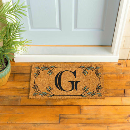 Monogram Coir Mat, Letter "G" | Plow & Hearth