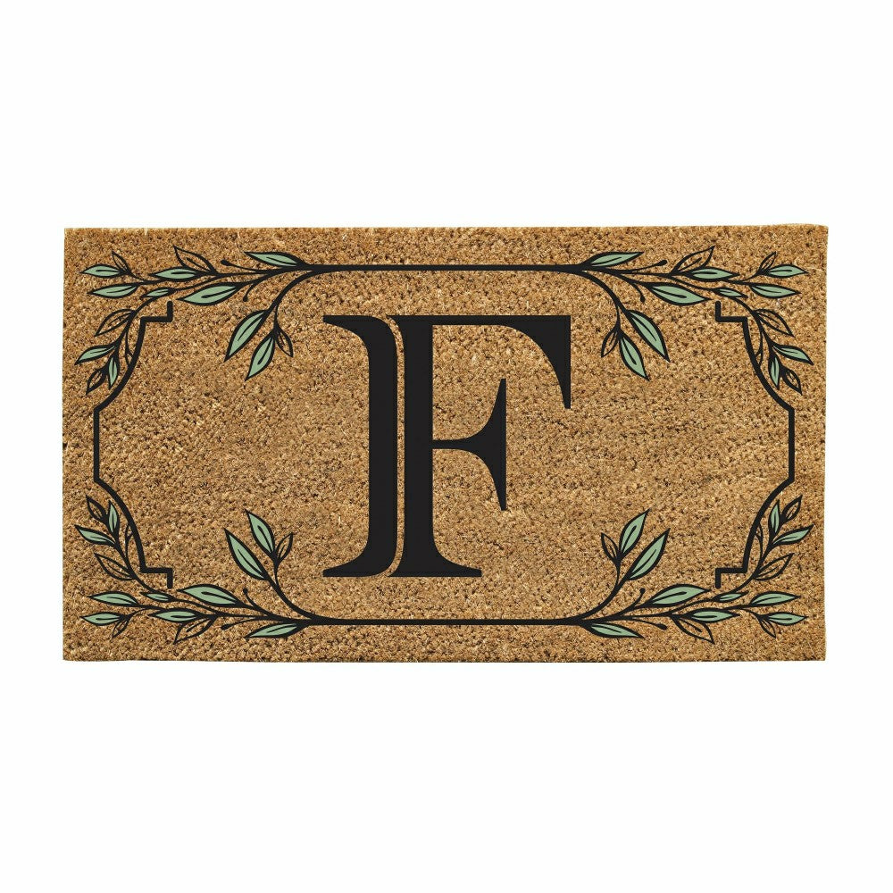 Monogram Coir Mat, Letter "F" | Plow & Hearth
