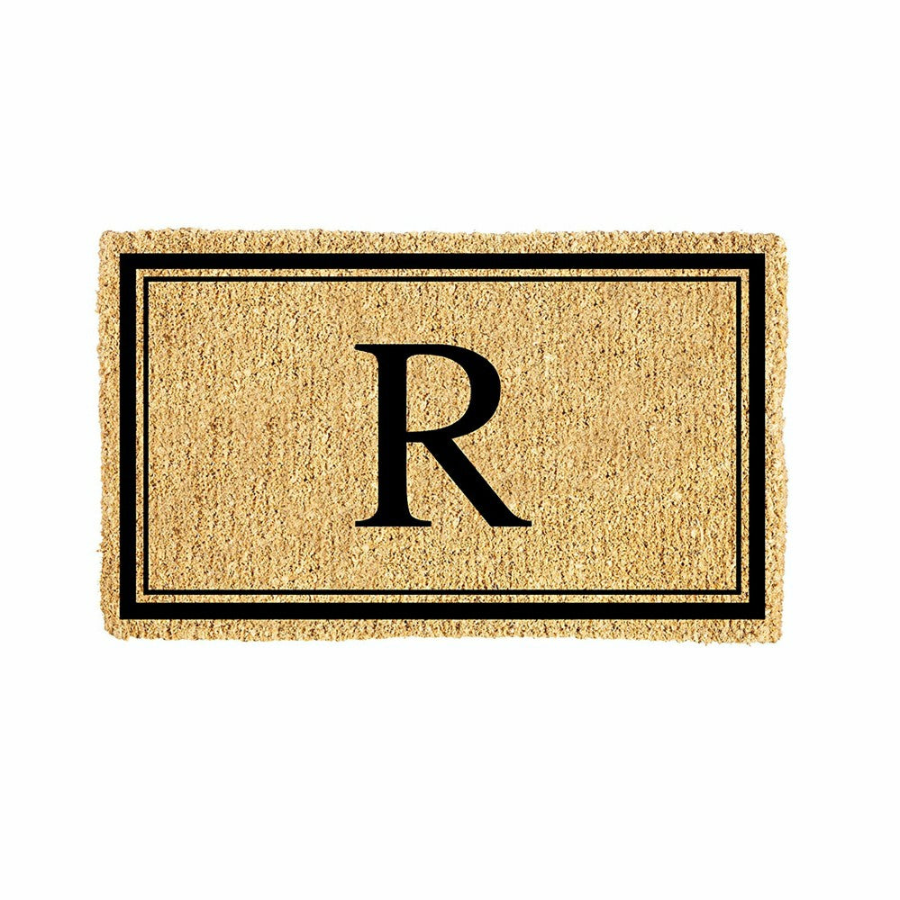 Monogram Coir Mat, Letter "R" | Plow & Hearth