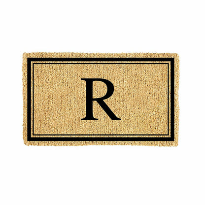 Monogram Coir Mat, Letter "R" | Plow & Hearth