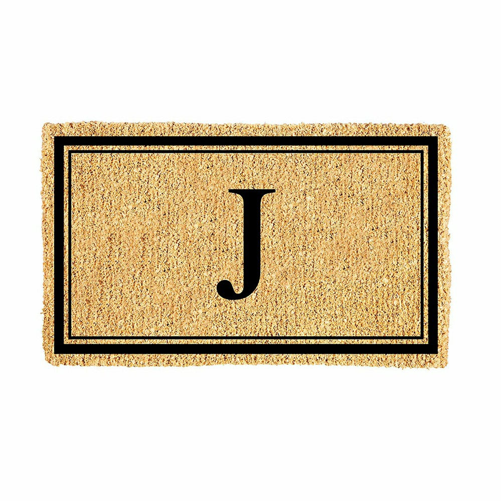 Monogram Coir Mat, Letter "J" | Plow & Hearth