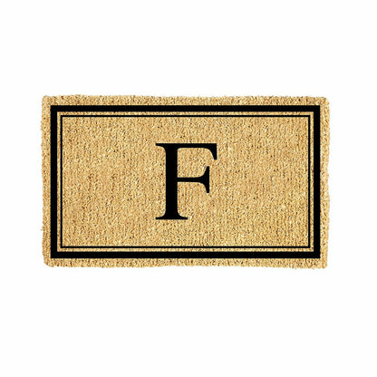 Monogram Coir Mat, Letter "F" | Plow & Hearth
