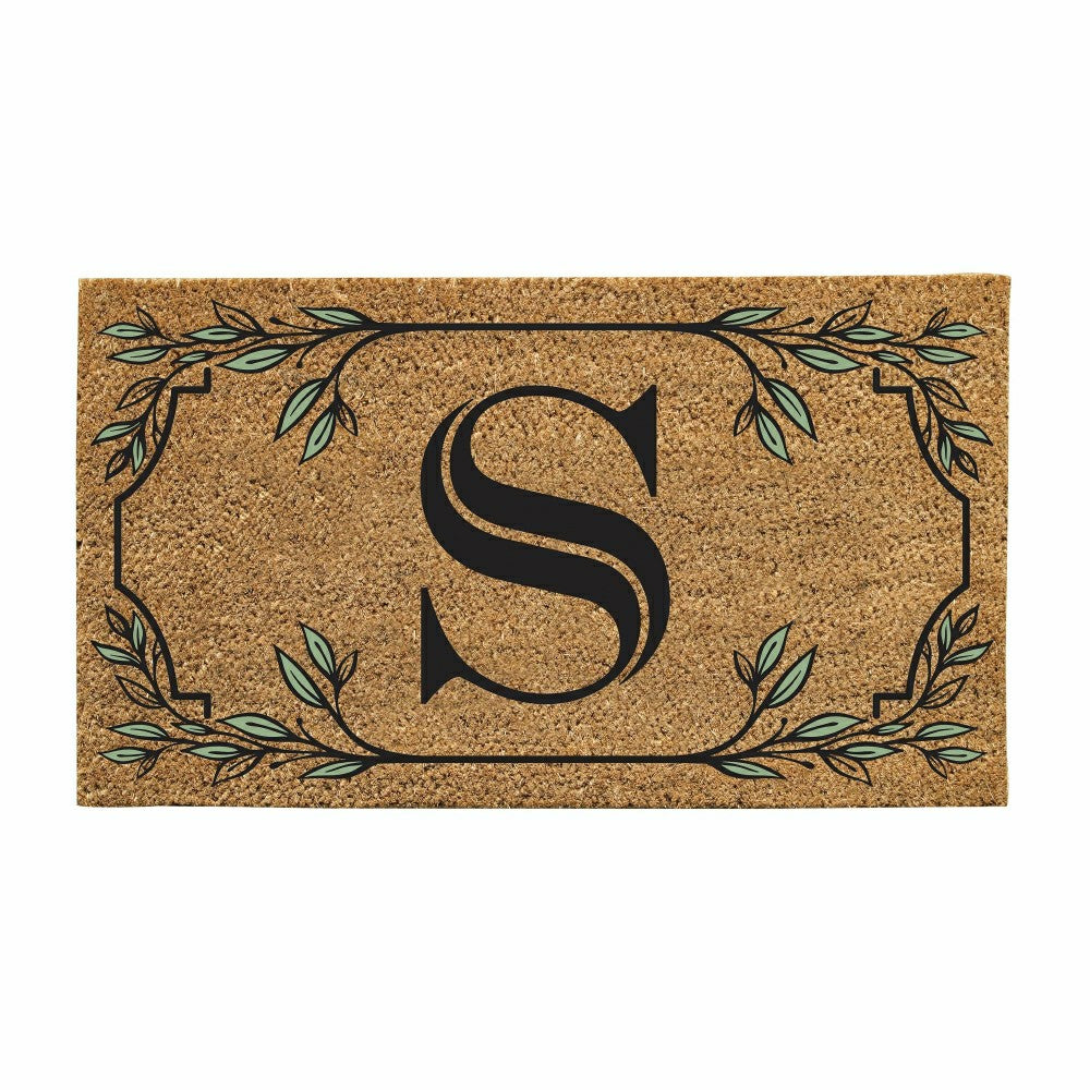 Monogram Coir Mat, Letter "S" | Plow & Hearth