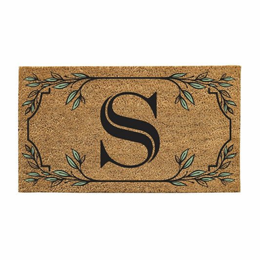 Monogram Coir Mat, Letter "S" | Plow & Hearth