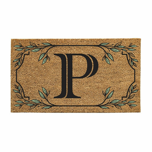 Monogram Coir Mat, Letter "P" | Plow & Hearth
