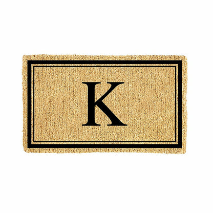 Monogram Coir Mat, Letter "K" | Plow & Hearth