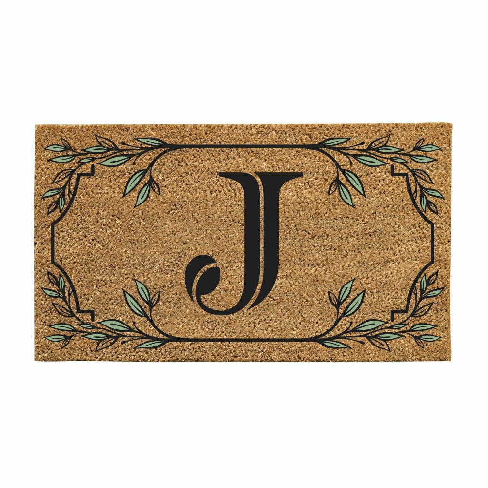 Monogram Coir Mat, Letter "J" | Plow & Hearth